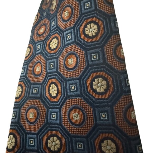 JOS. A. Bank Reserve Mens 100% Silk Tie Geometric Floral Pattern - Picture 2 of 7